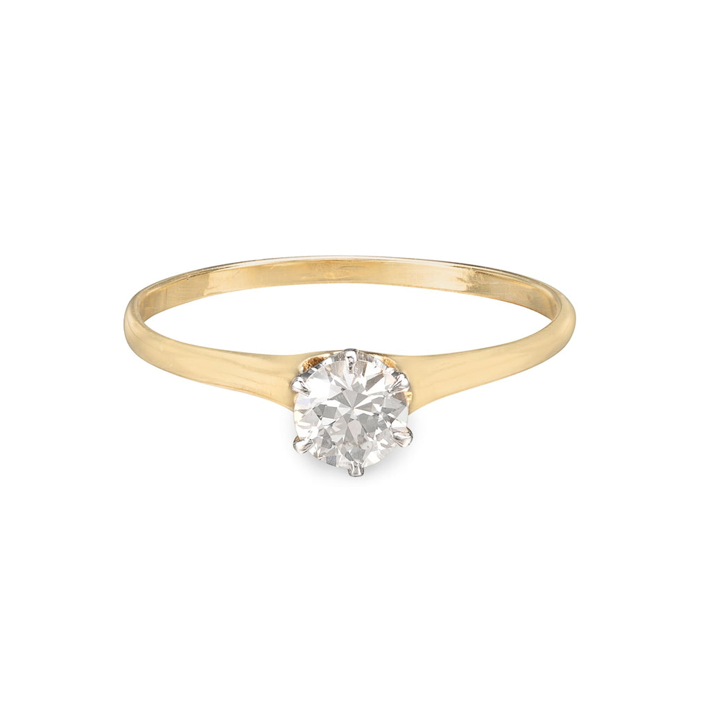Yellow Gold Old European Diamond Ring