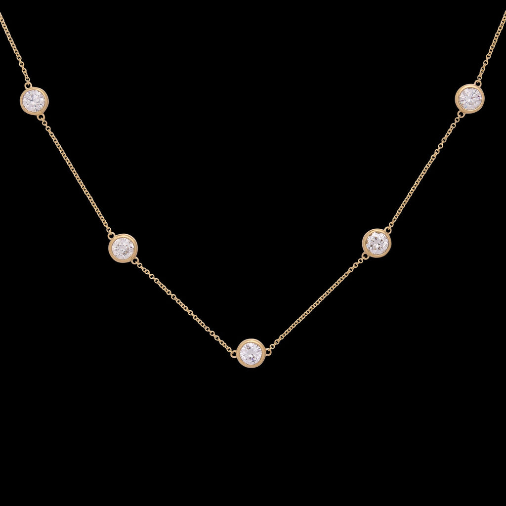 Exceptional 3.47ct 18kt Diamonds By The Yard Necklace