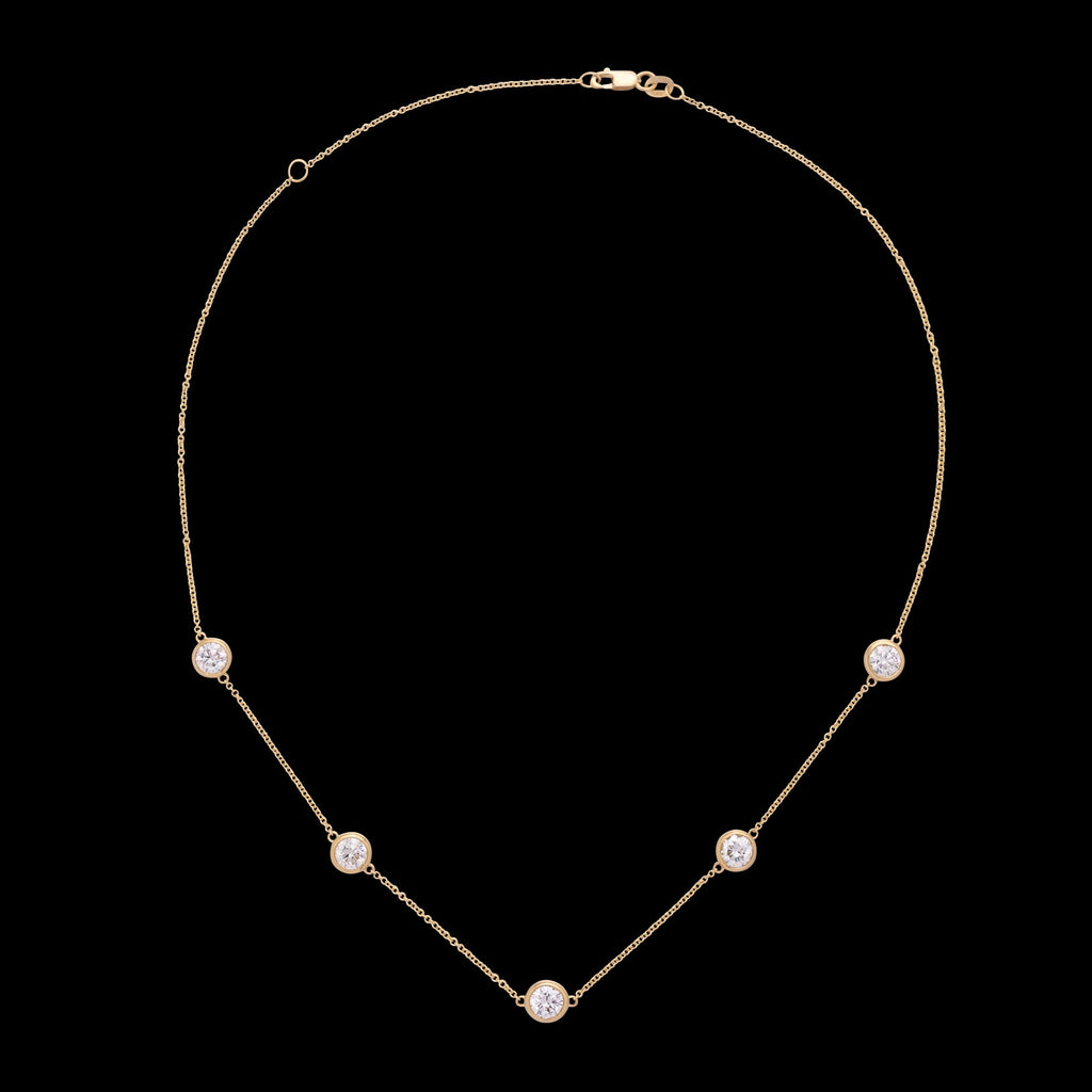 Exceptional 3.47ct 18kt Diamonds By The Yard Necklace