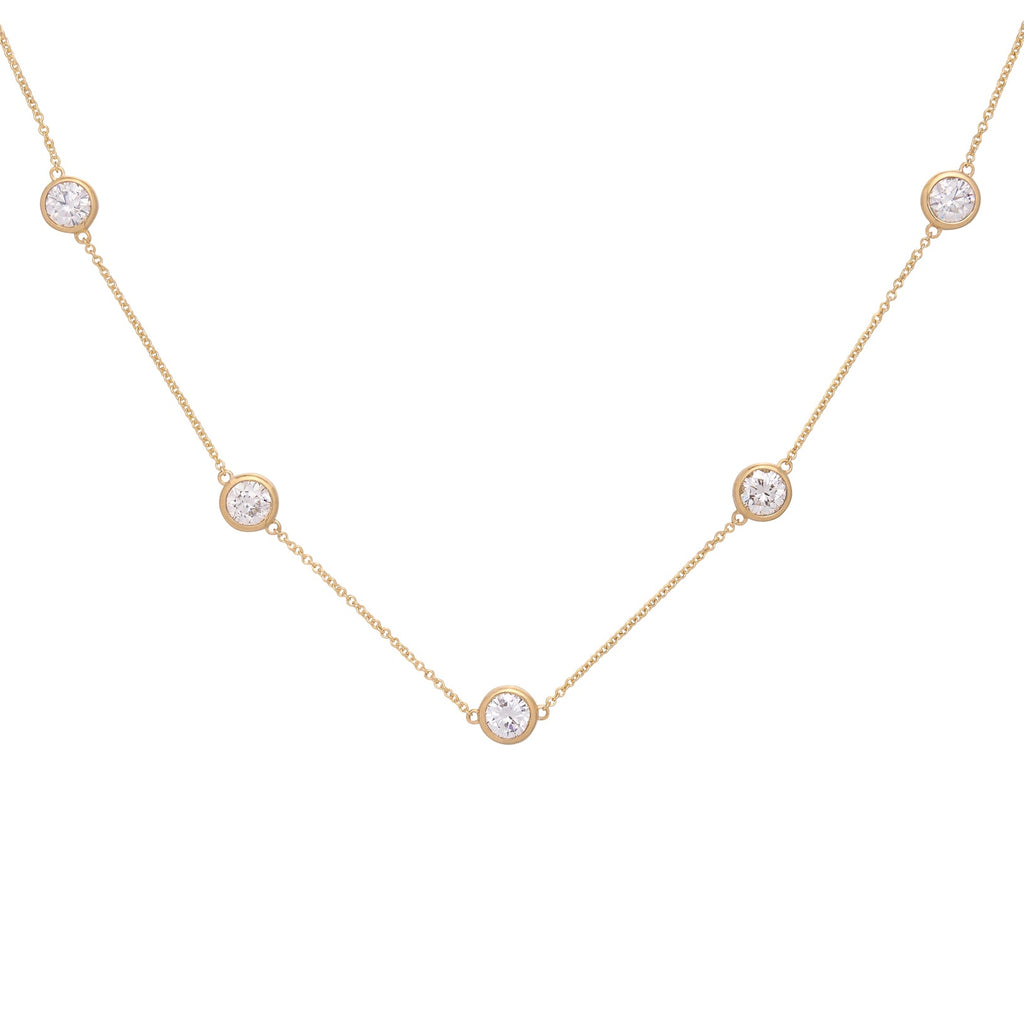 Exceptional 3.47ct 18kt Diamonds By The Yard Necklace