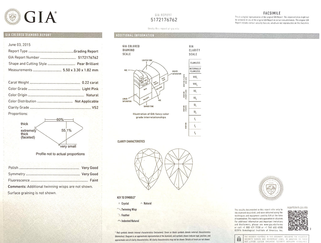 Extraordinary GIA Pink & White Diamond Drop Earrings