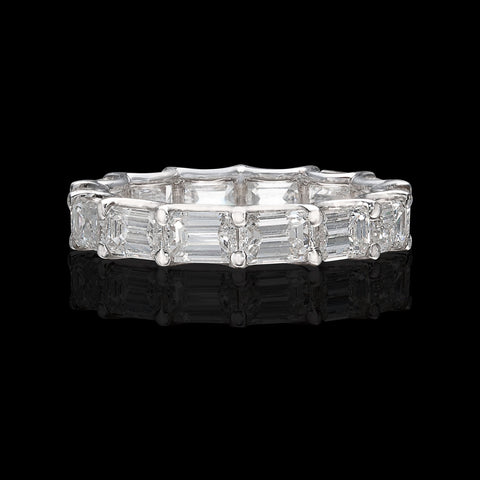 Phenomenal Emerald Cut Diamond Eternity Band