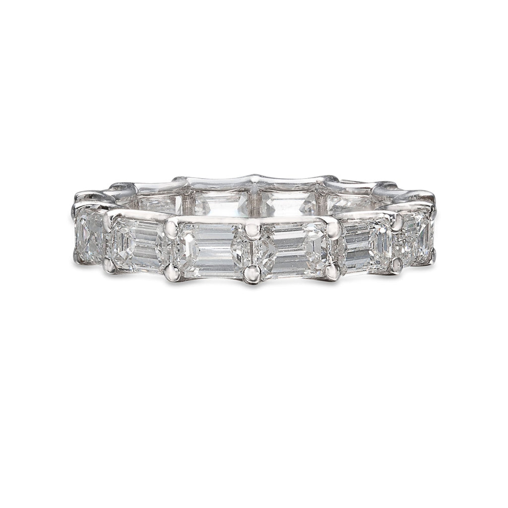Phenomenal Emerald Cut Diamond Eternity Band