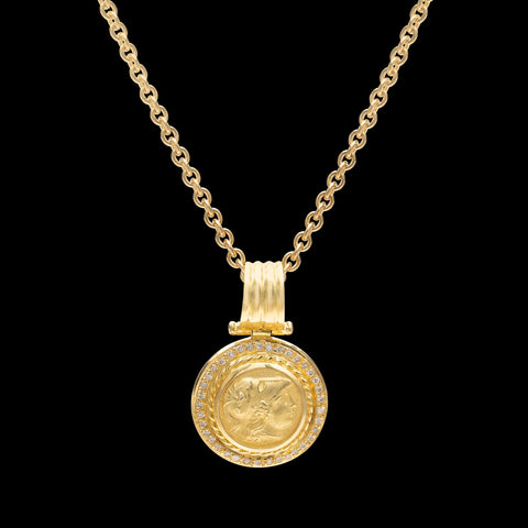 18k Gold and Diamond Pendant Necklace