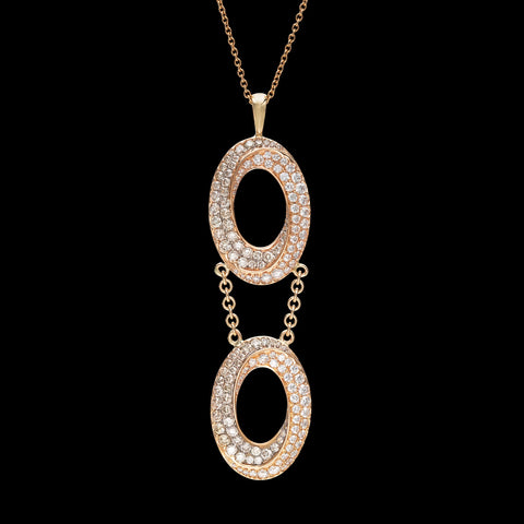 Diamond & Rose Gold Pendant on Tiffany & Co. Chain