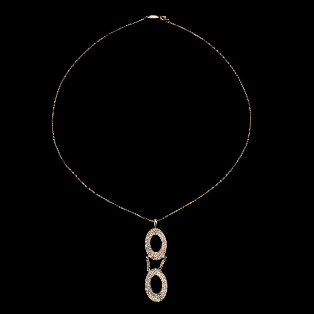 Diamond & Rose Gold Pendant on Tiffany & Co. Chain