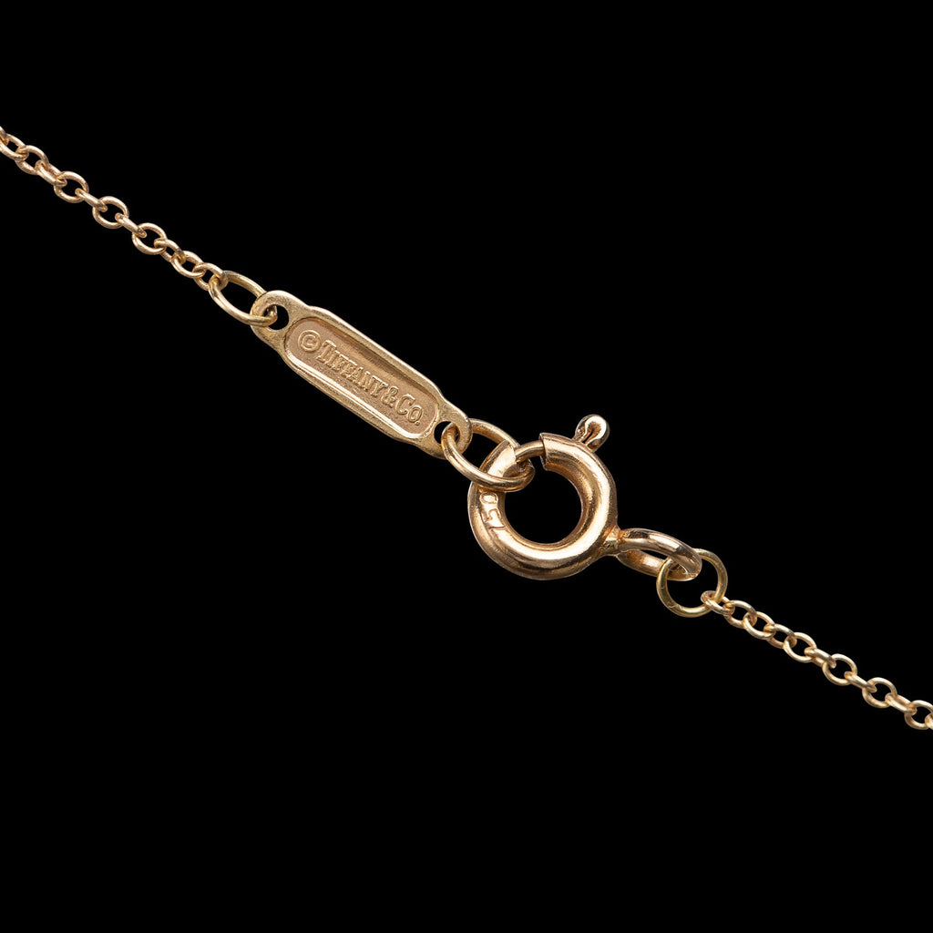 Diamond & Rose Gold Pendant on Tiffany & Co. Chain