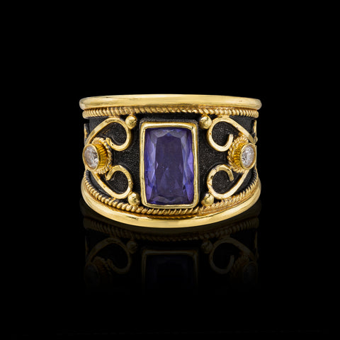 Gorgeous Tanzanite & Diamond Ring