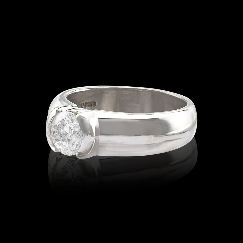 Contemporary .95-ct. G/VS Diamond Ring