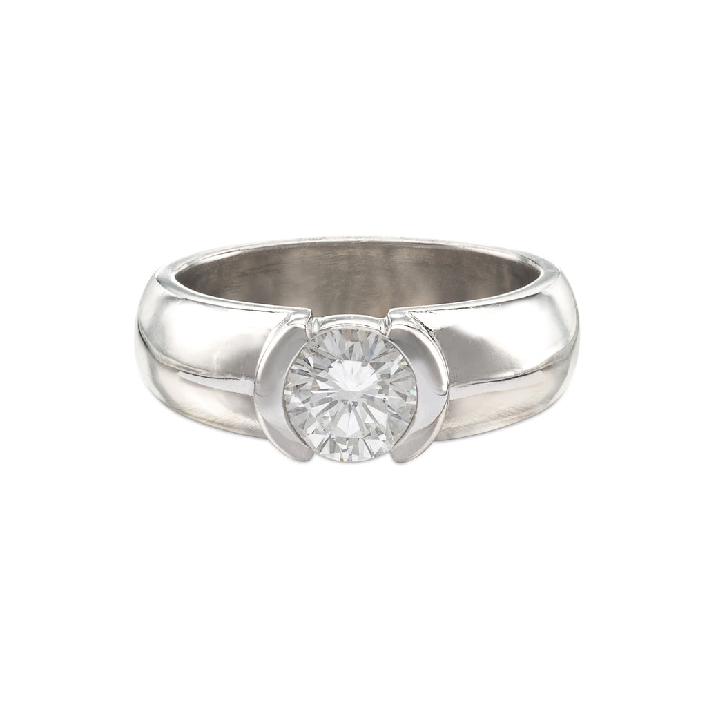 Contemporary .95-ct. G/VS Diamond Ring