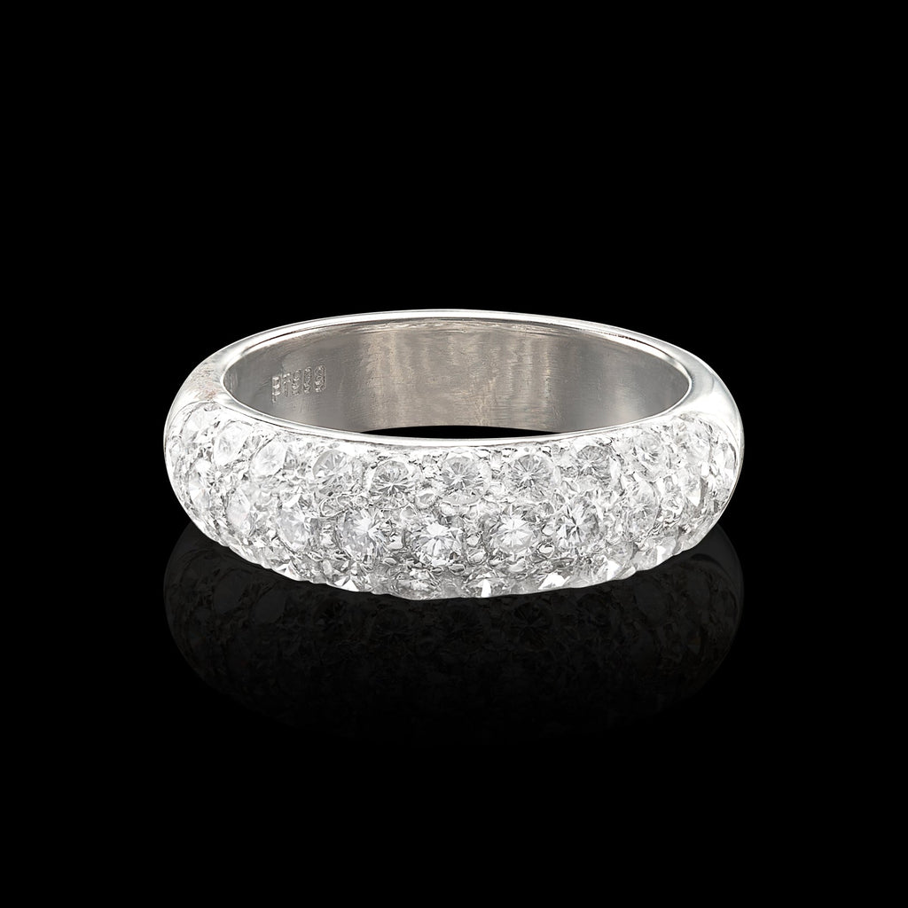 Diamond and Platinum Pavé Band