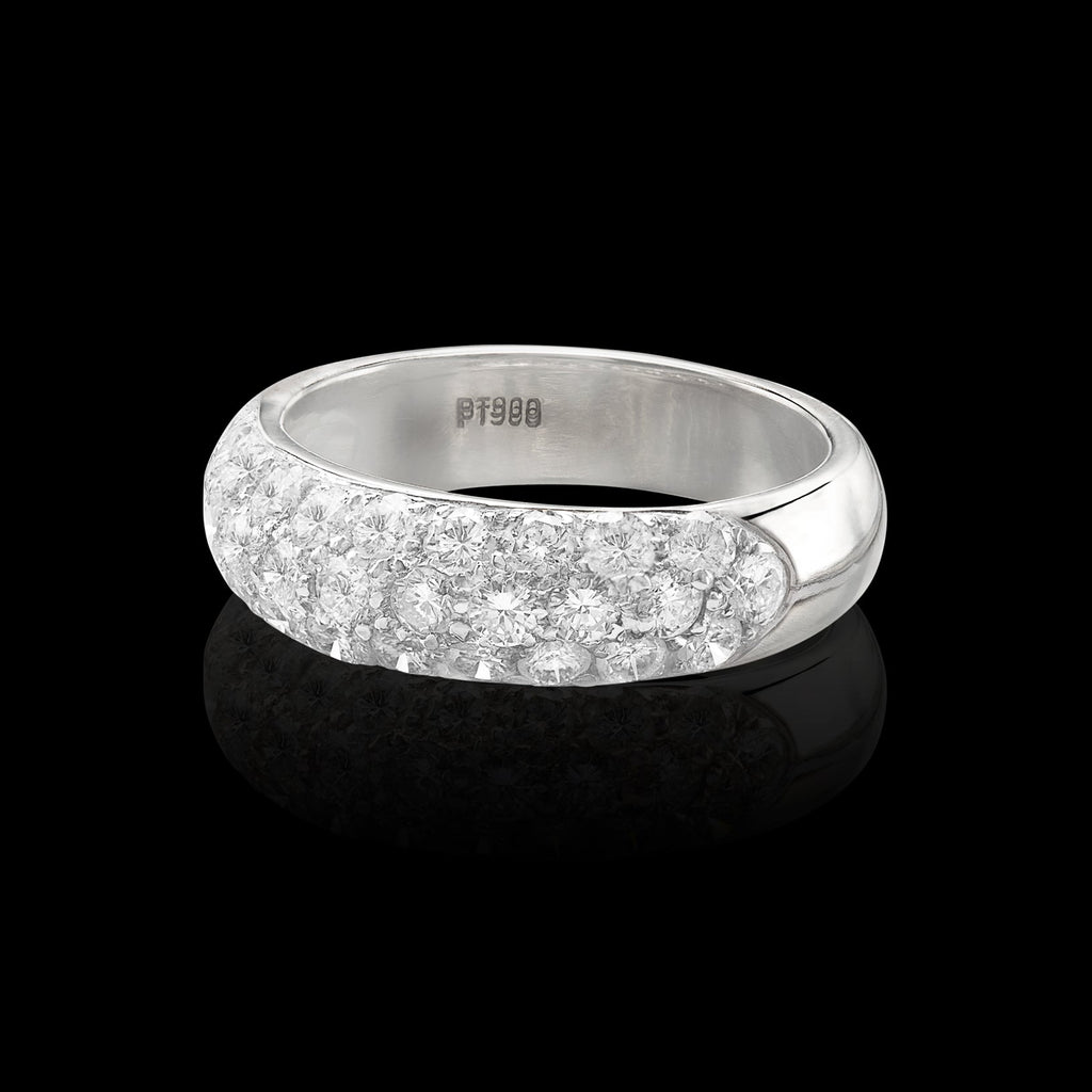 Diamond and Platinum Pavé Band