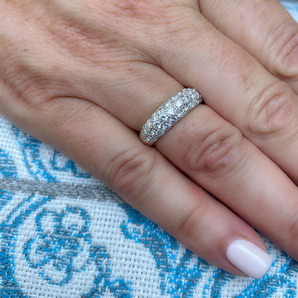 Diamond and Platinum Pavé Band