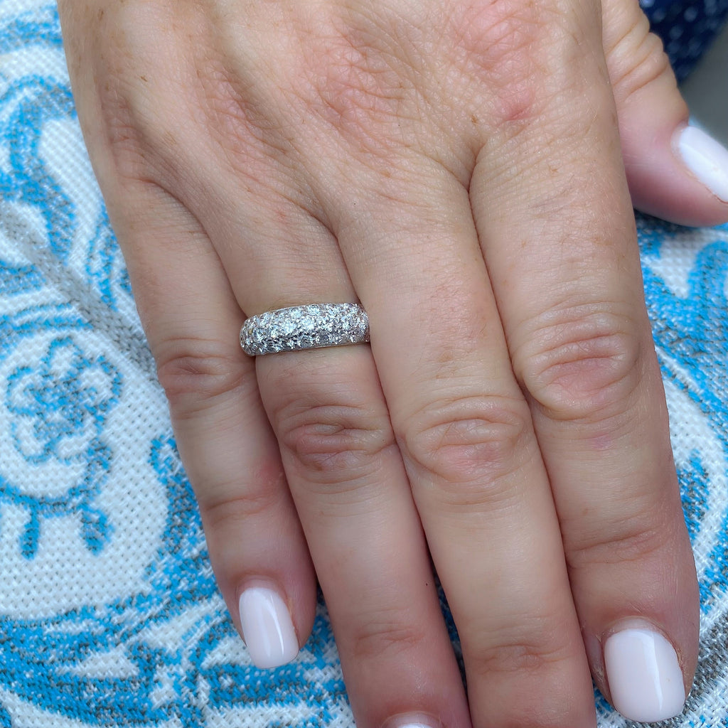 Diamond and Platinum Pavé Band