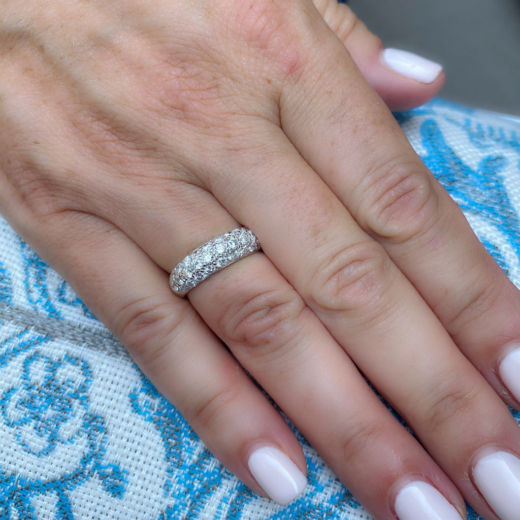 Diamond and Platinum Pavé Band