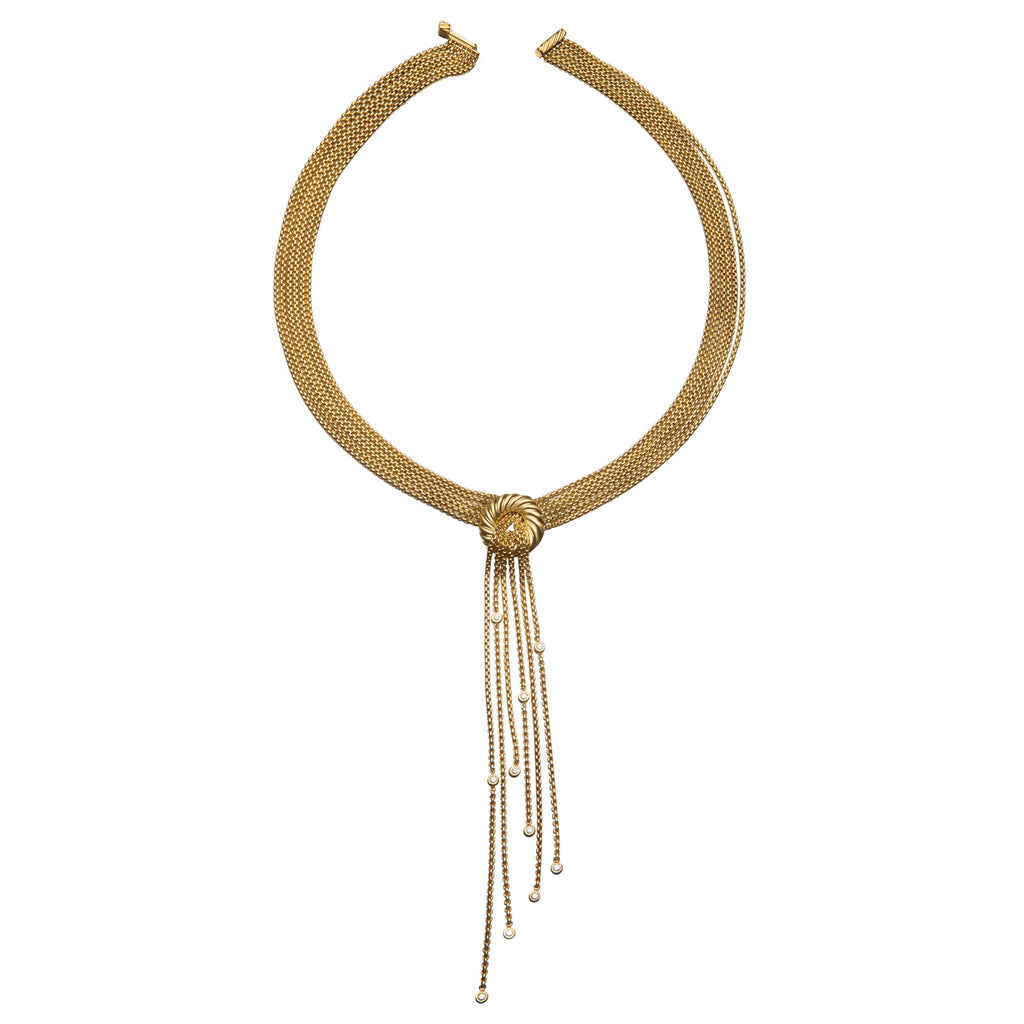 David Yurman Diamond Multi-Strand Tassel Necklace