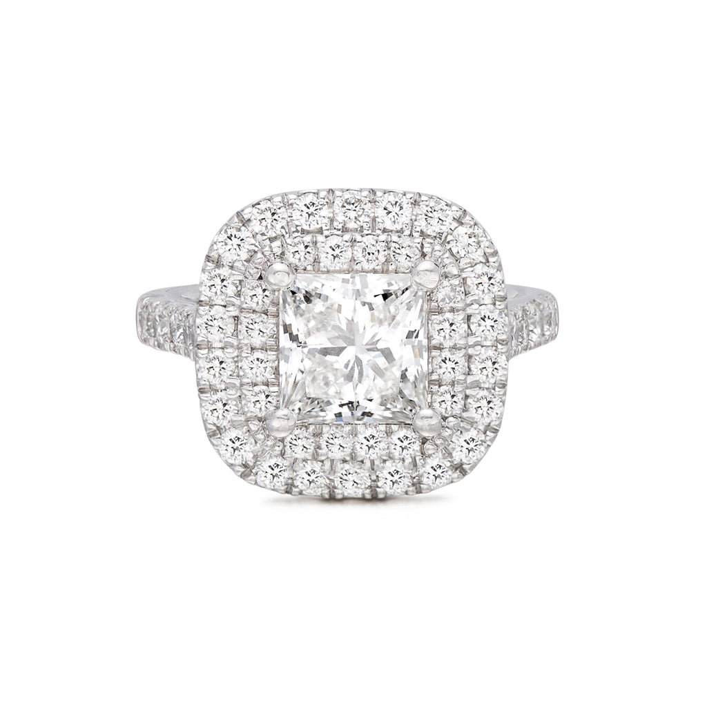 Phenomenal 3.22cttw Princess Cut Diamond Ring