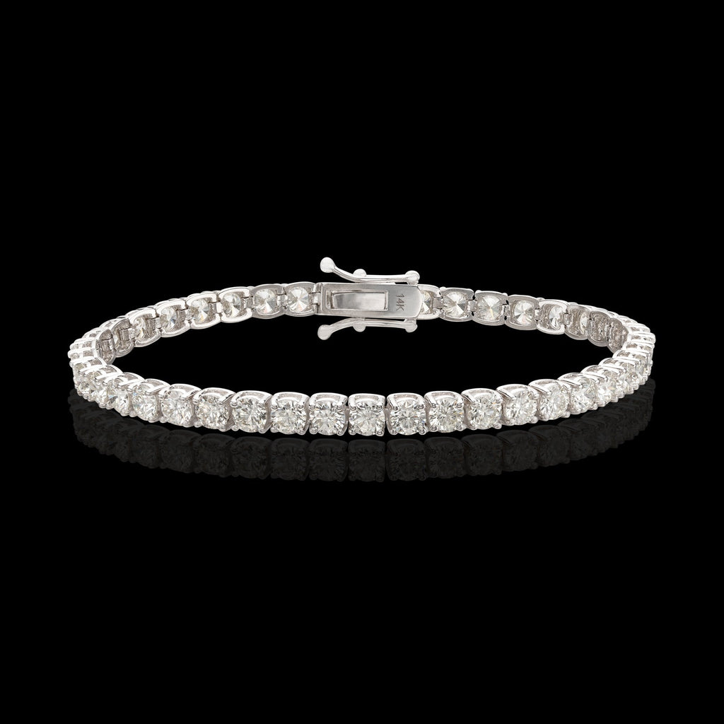Splendid Diamond & Gold Line Tennis Bracelet