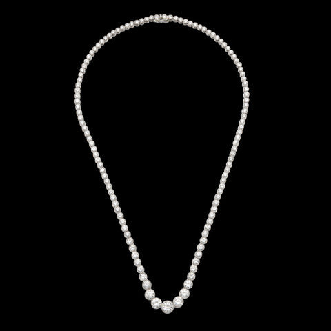 Exceptional Diamond and Platinum Rivière Necklace