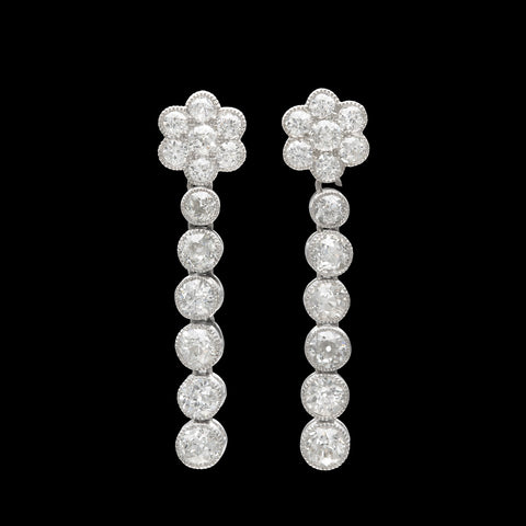 Vintage Diamond & Platinum Earrings