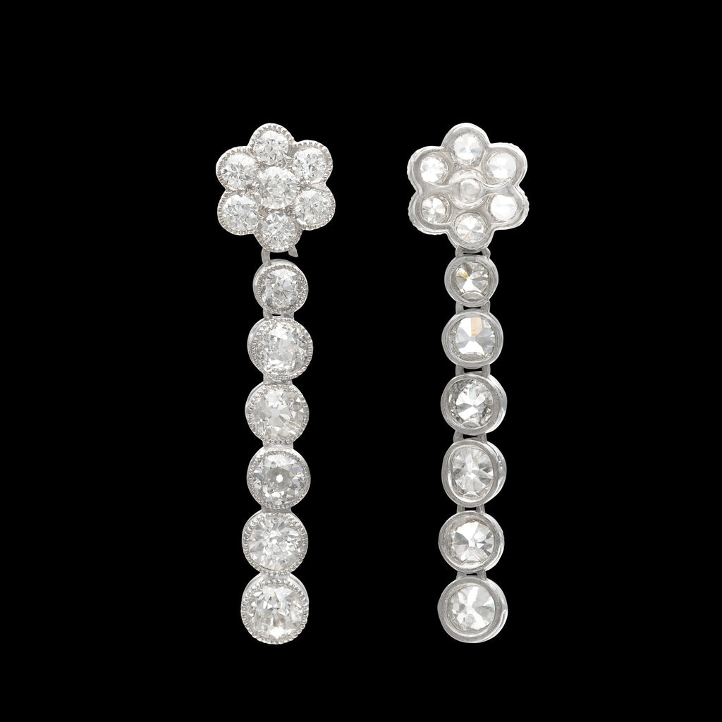 Vintage Diamond & Platinum Earrings