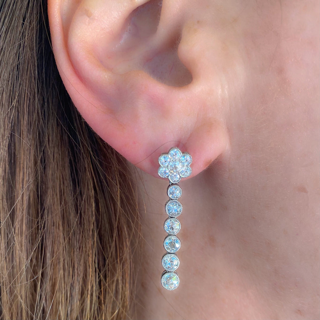 Vintage Diamond & Platinum Earrings