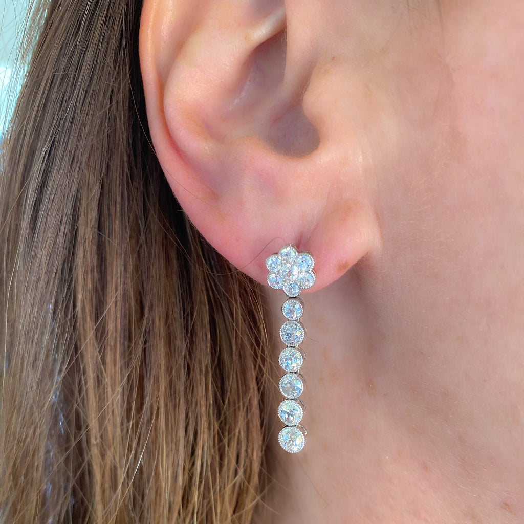 Vintage Diamond & Platinum Earrings
