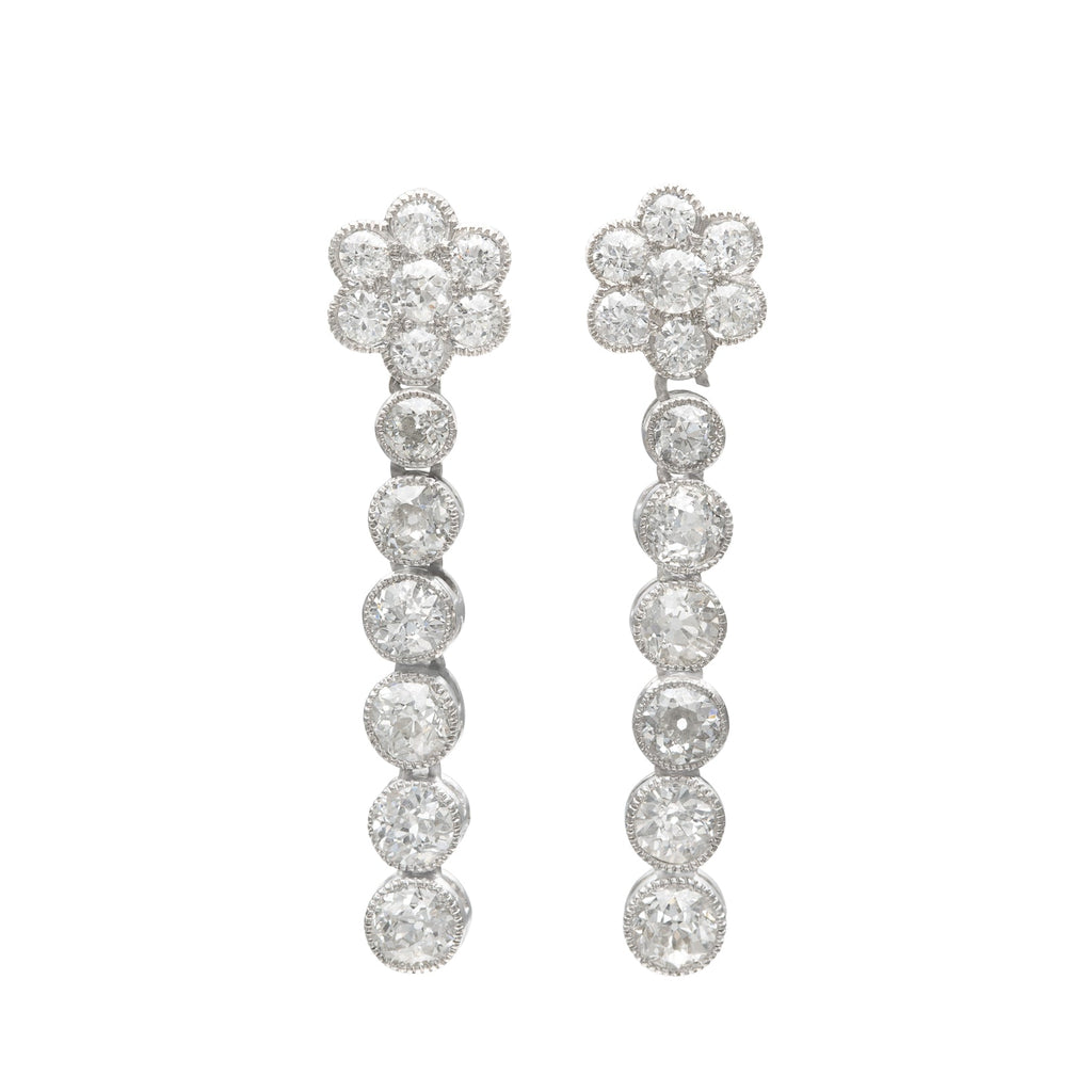 Vintage Diamond & Platinum Earrings