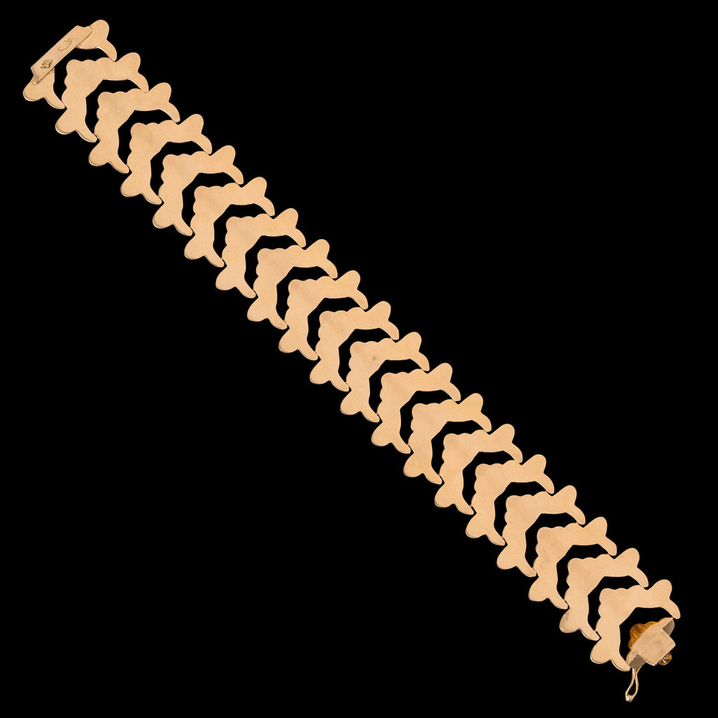 Italian 18k Gold Link Bracelet