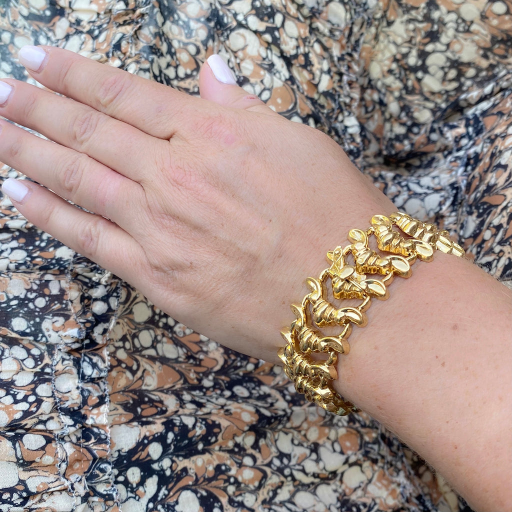 Italian 18k Gold Link Bracelet