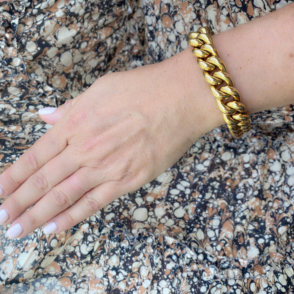 Copy of Italian 18k Gold Curb Link Bracelet