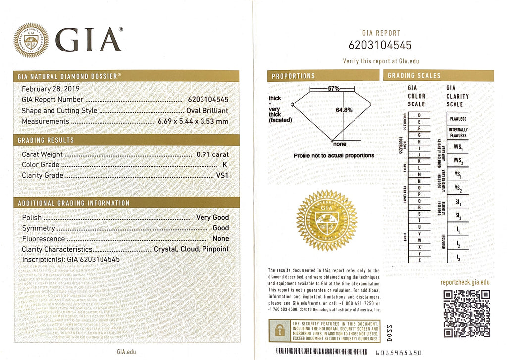 1.91-ct Oval Diamond Drop Earrings by Salavetti