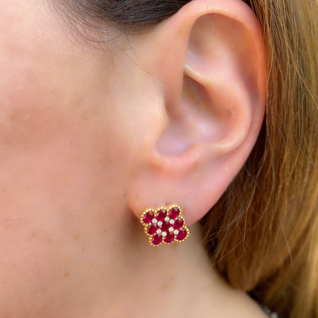 Salavetti Ruby & Diamond Earrings