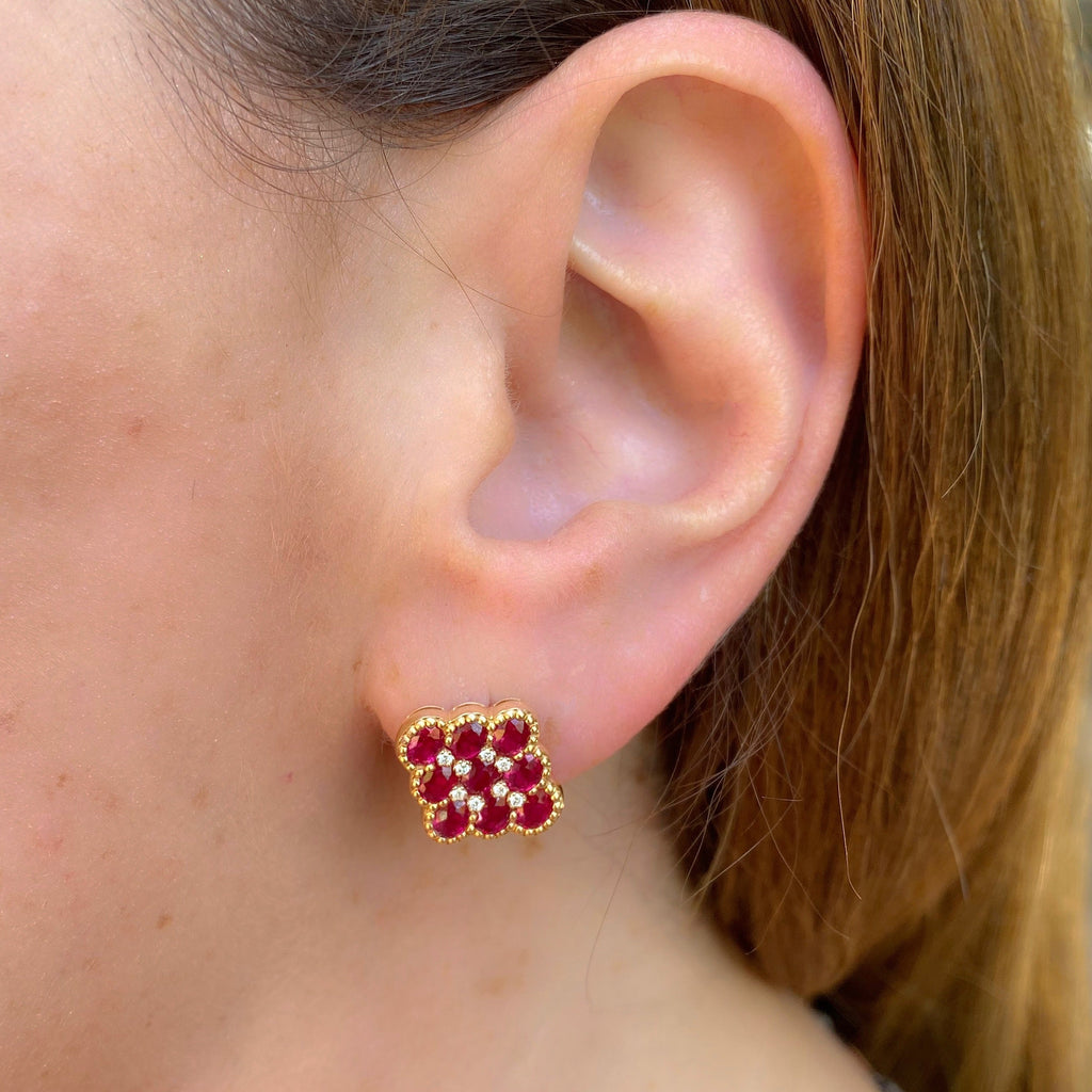 Salavetti Ruby & Diamond Earrings