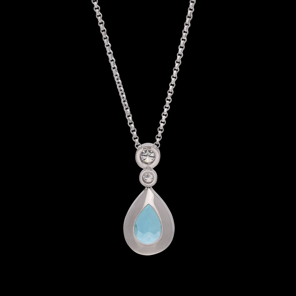 Hans D. Krieger Aquamarine & Diamond Necklace