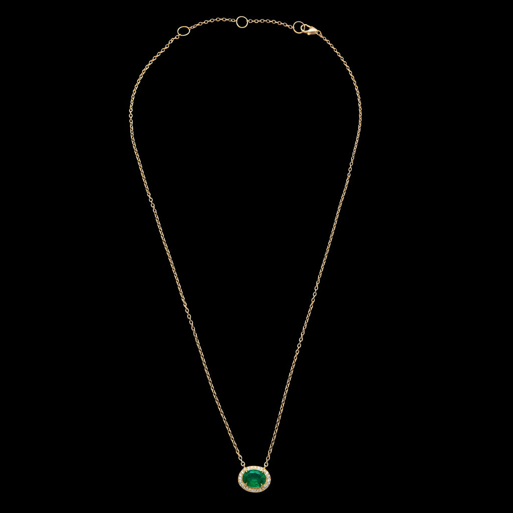 Emerald and Diamond Necklace by Salavetti