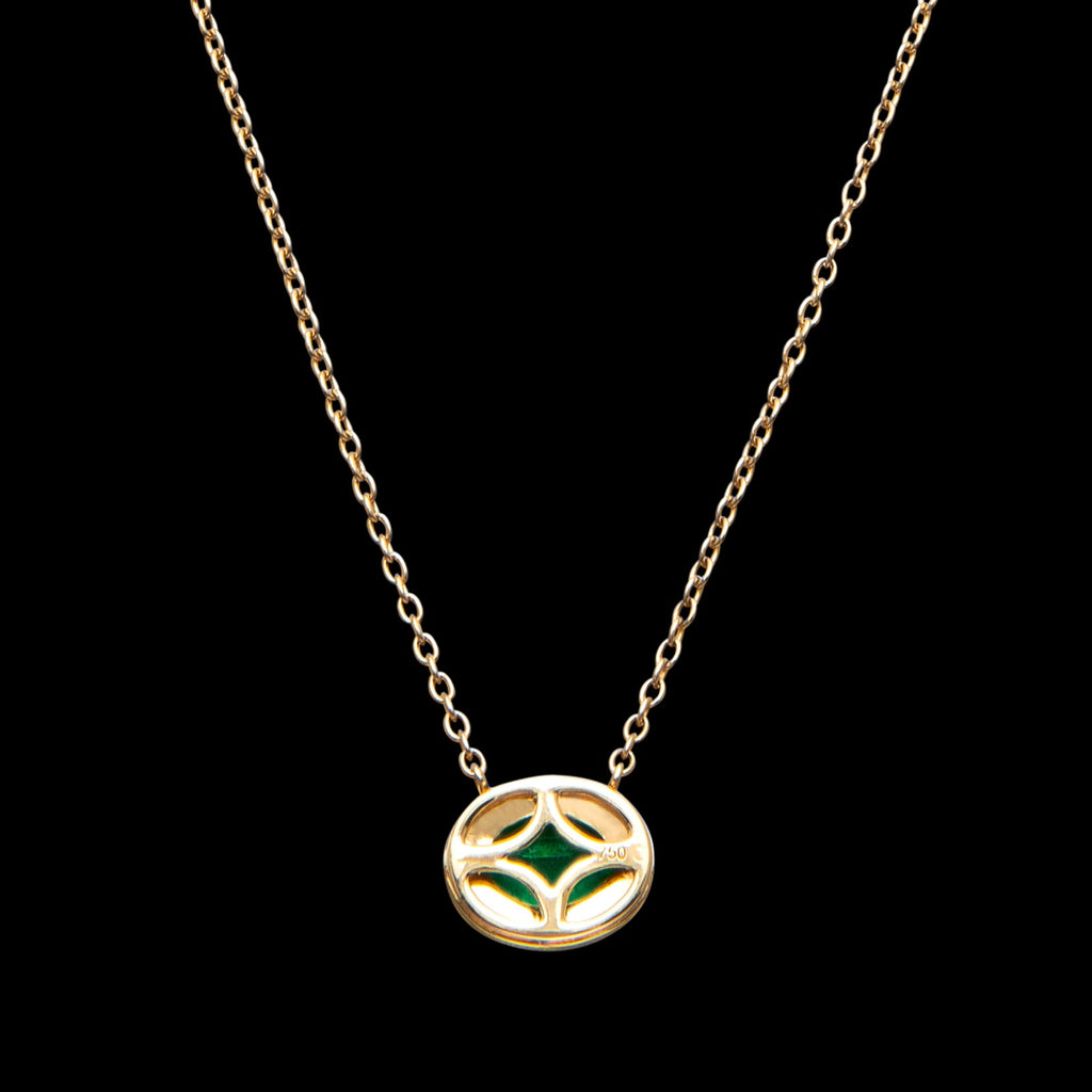 Emerald and Diamond Necklace by Salavetti