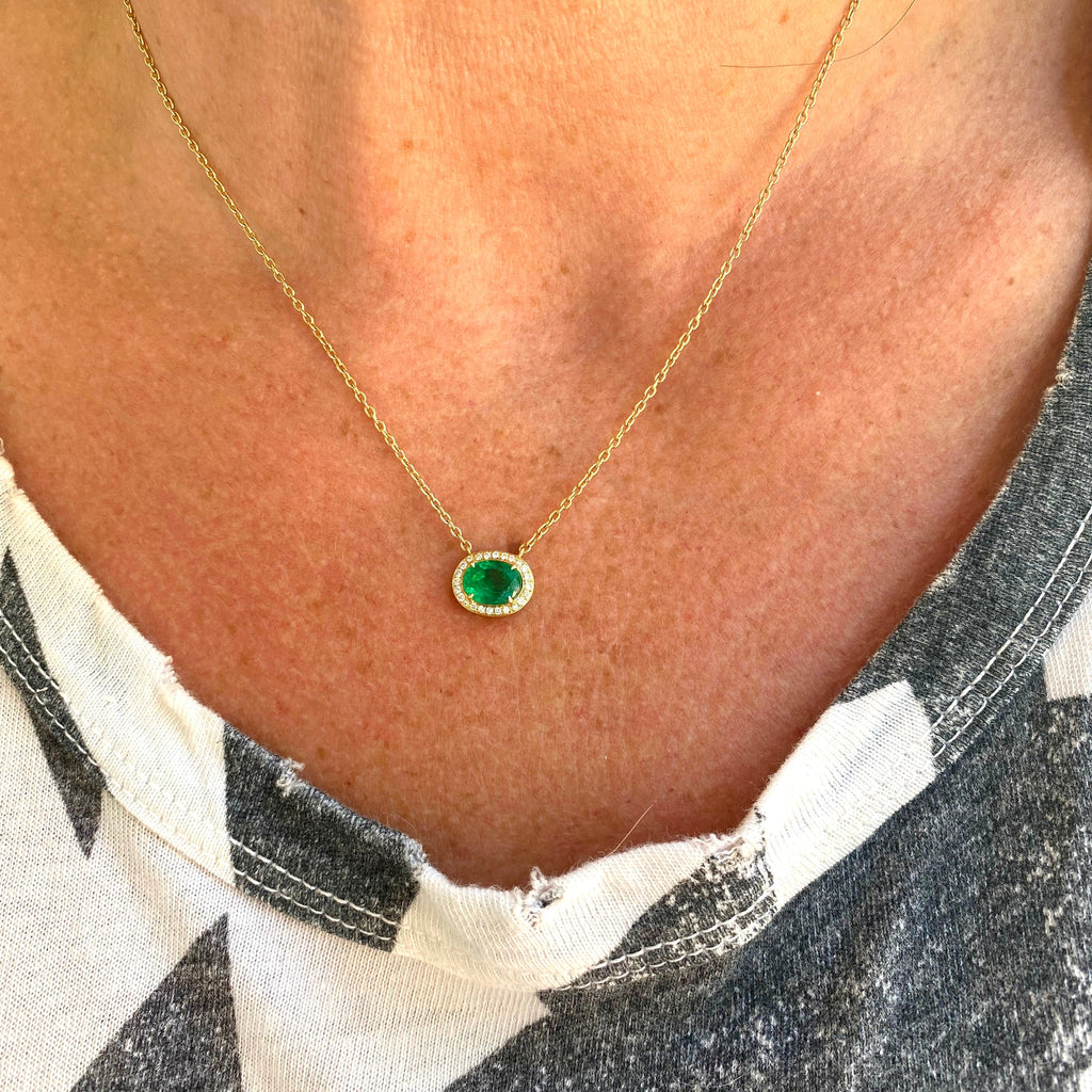 Emerald and Diamond Necklace by Salavetti