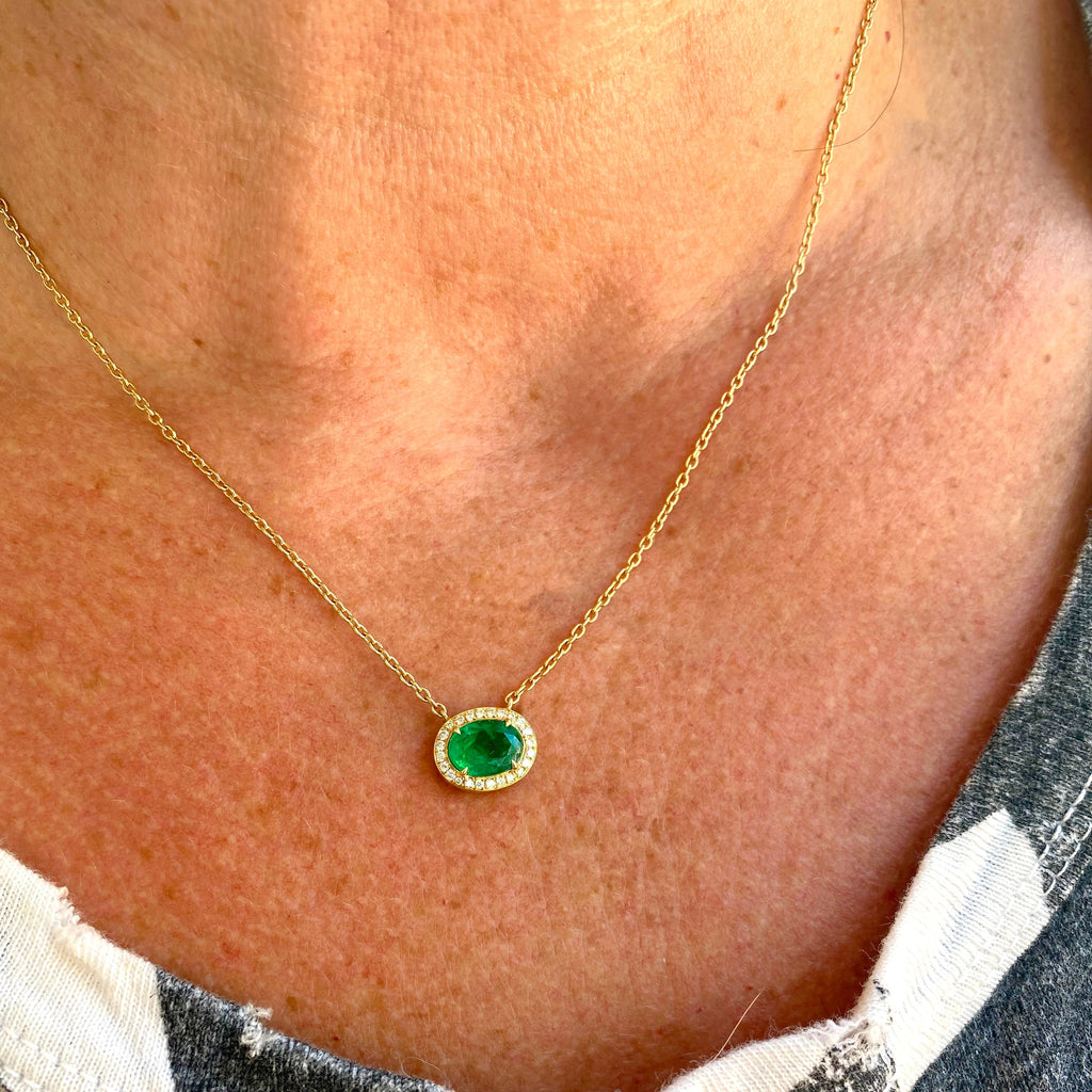 Emerald and Diamond Necklace by Salavetti