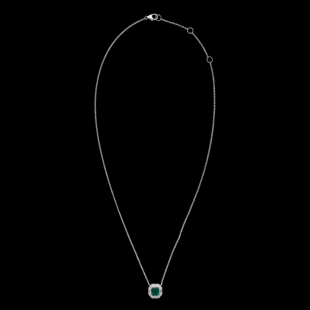 Salavetti Emerald and Diamond Necklace