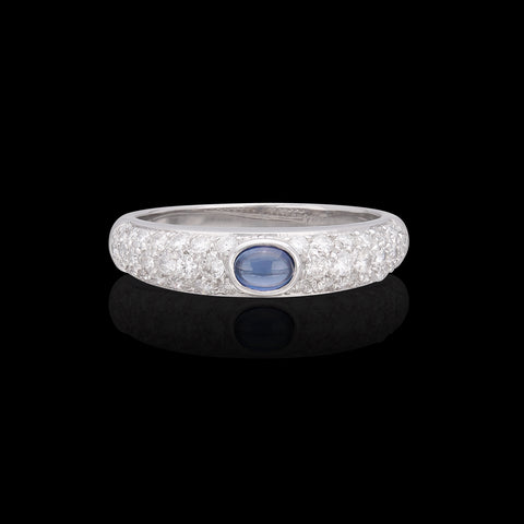 Salavetti Sapphire & 18k White Gold Ring