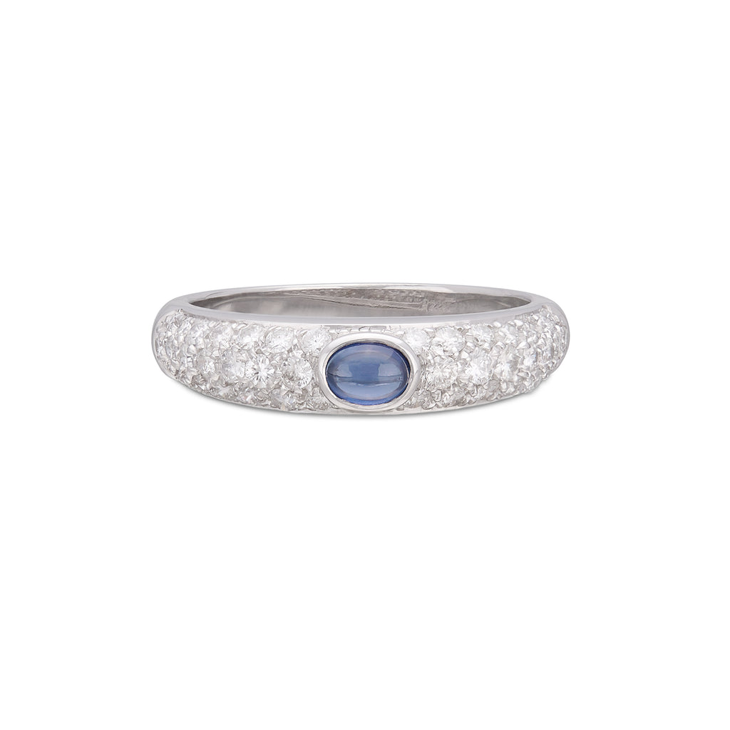 Salavetti Sapphire & 18k White Gold Ring