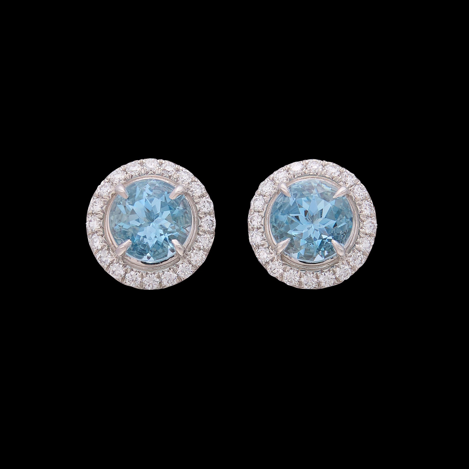 Soleste Aquamarine & Diamond Studs by Tiffany - 66mint Fine