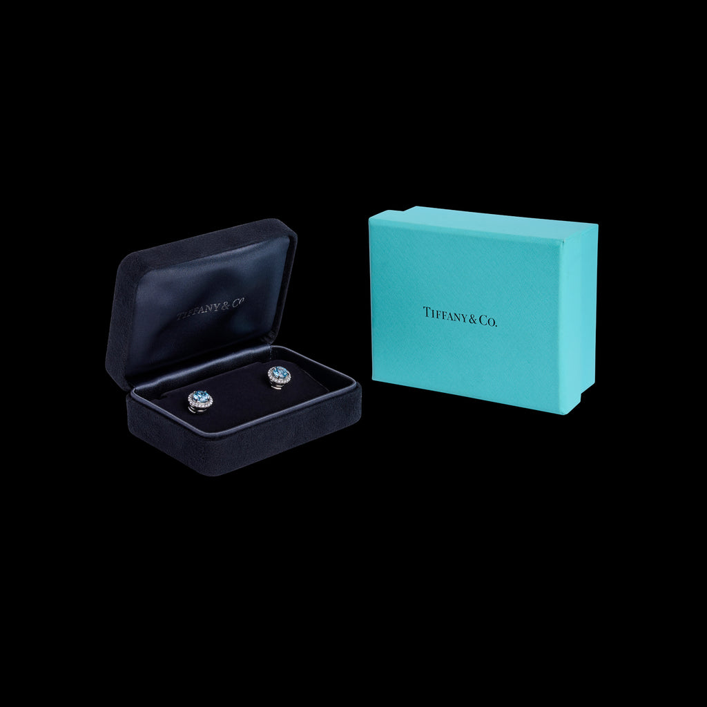 Soleste Aquamarine & Diamond Studs by Tiffany