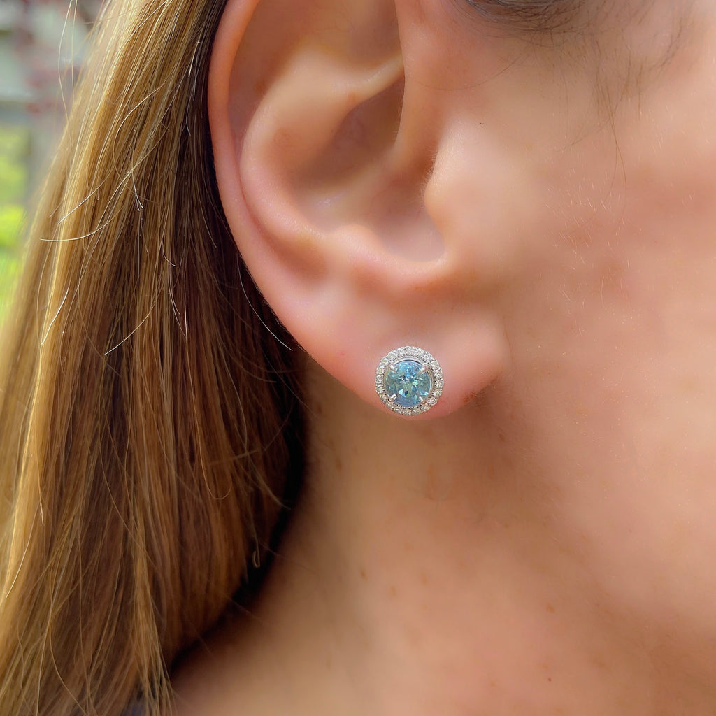 Soleste Aquamarine & Diamond Studs by Tiffany