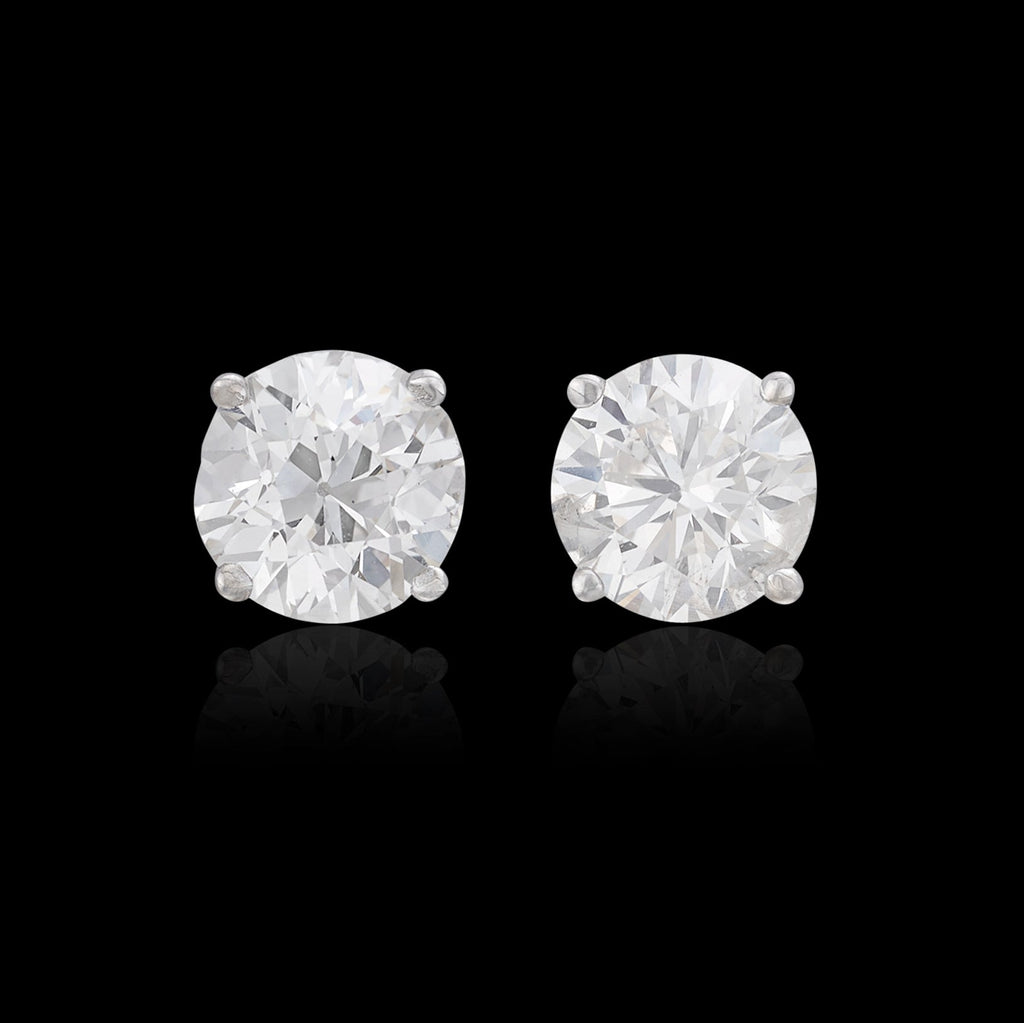 2.37ct Diamond Stud Platinum Earrings