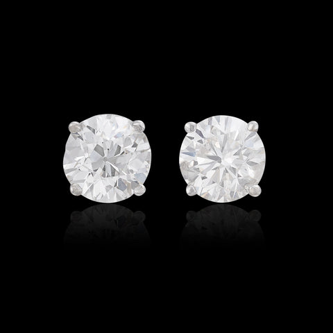 2.37ct Diamond Stud Platinum Earrings