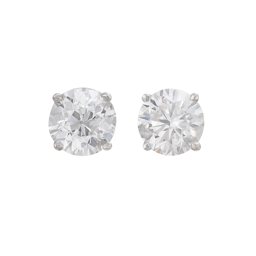 2.37ct Diamond Stud Platinum Earrings