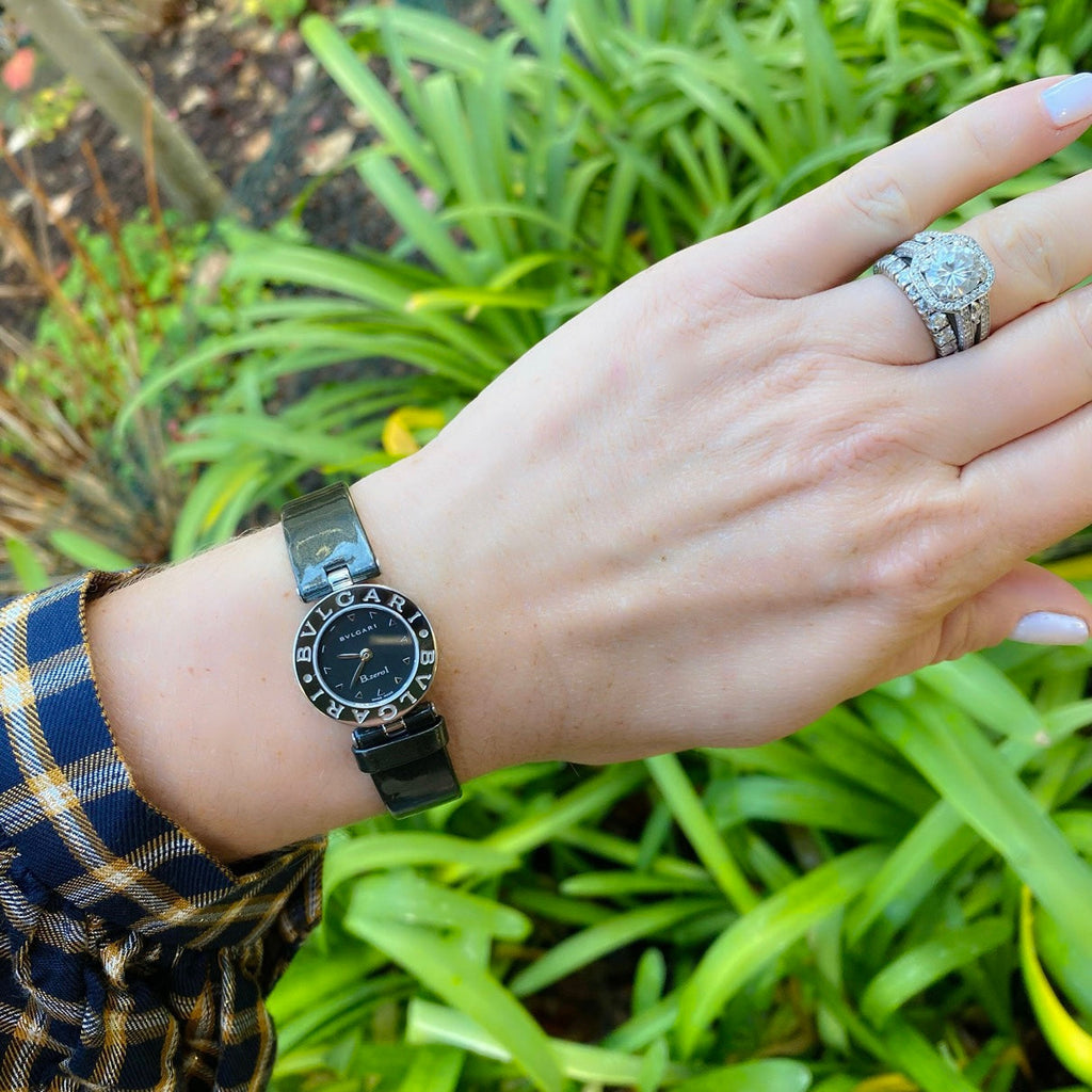 Bulgari B.zero1 Ladies Stainless Steel Leather Watch