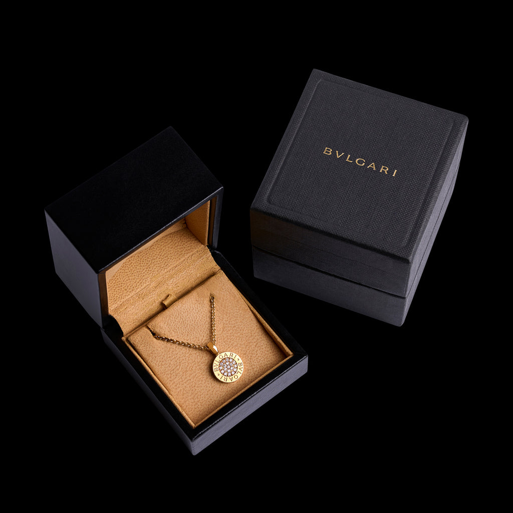Bulgari Diamond & 18k Gold Coin Pendant Necklace